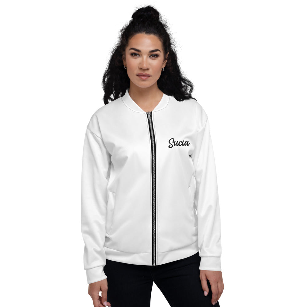 Sucia Casual Bomber White Jacket