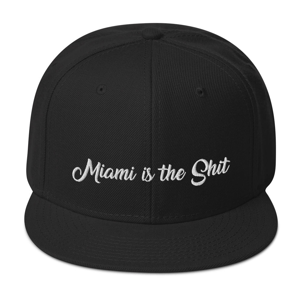 Miami is the Shit Versatile Adjustable Black Baseball Cap for Men & Women