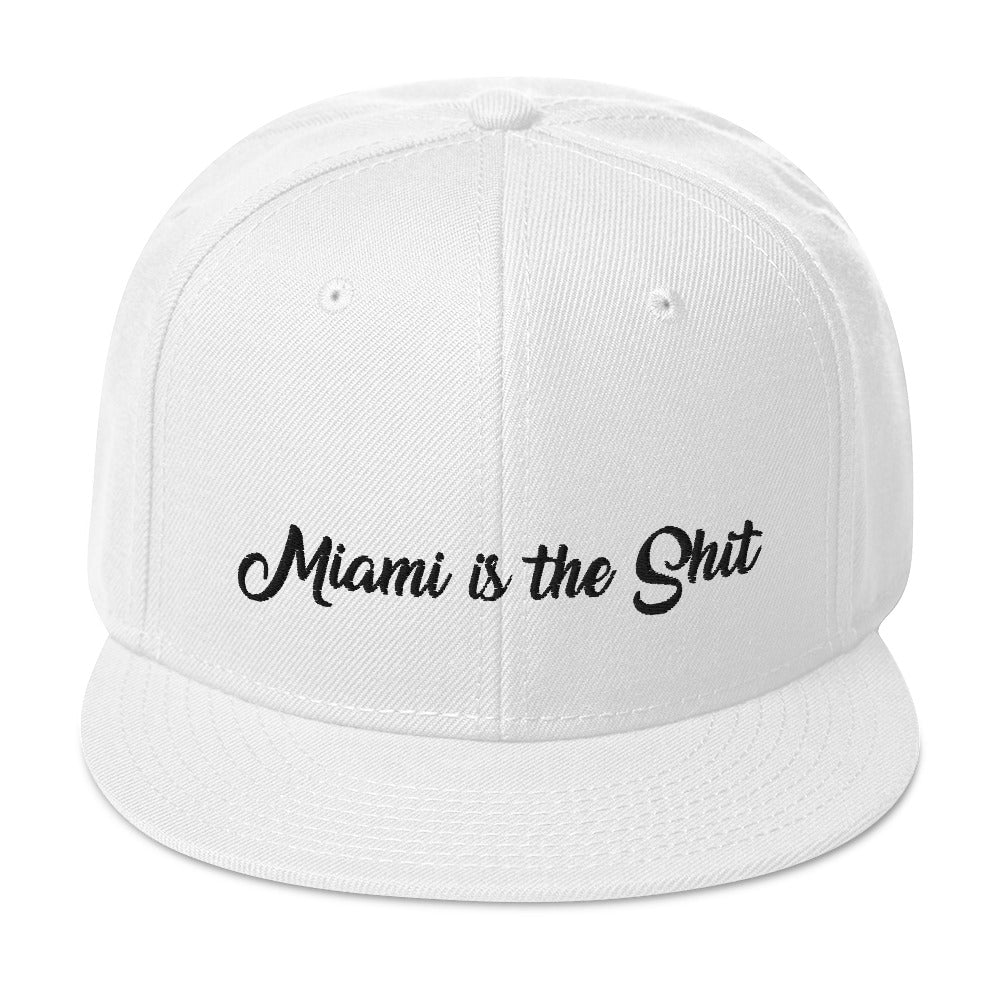 Miami is the Shit Adjustable White Baseball Cap for Men & Women