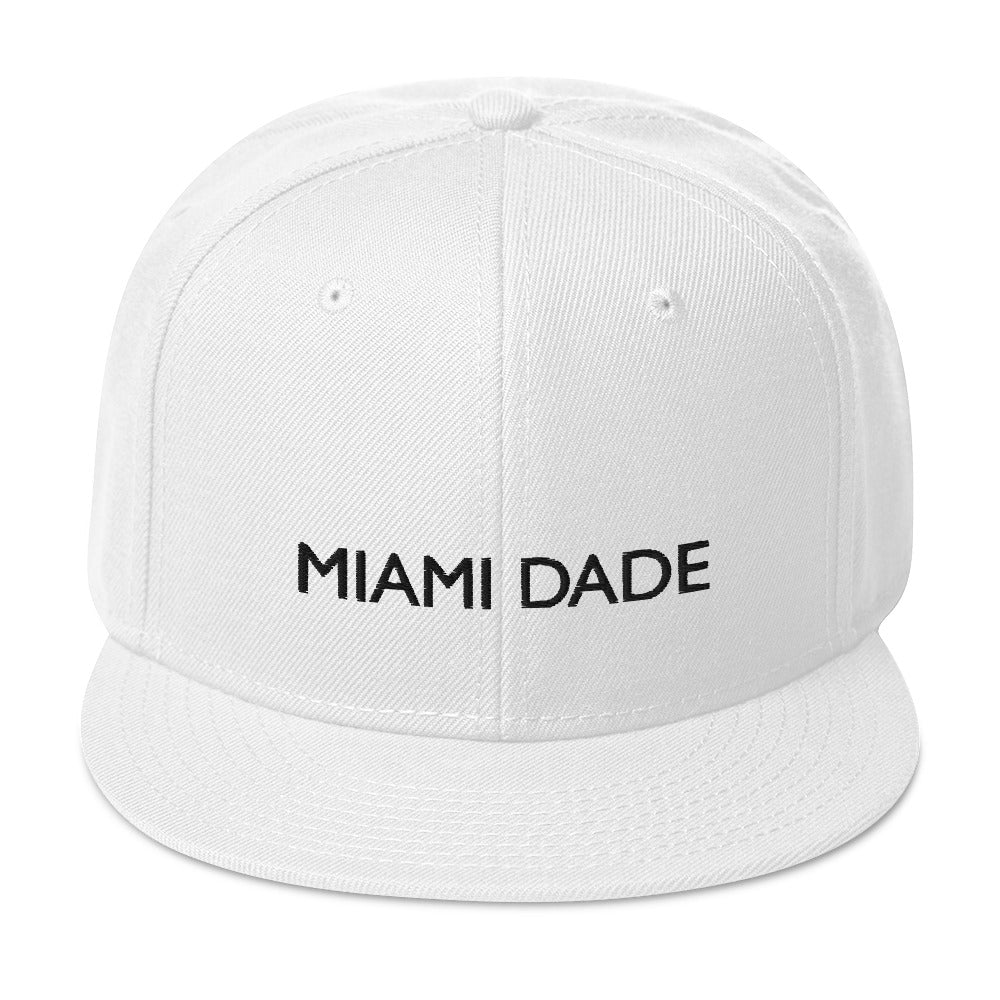 Miami Dade Adjustable White Baseball Cap for Men & Women