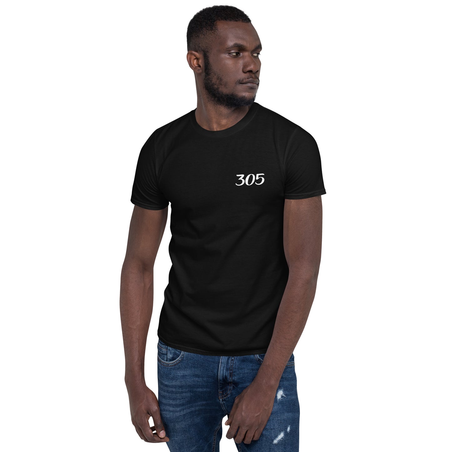 305 Classic Men's Short Sleeve Crew Neck Black/Gray Tee