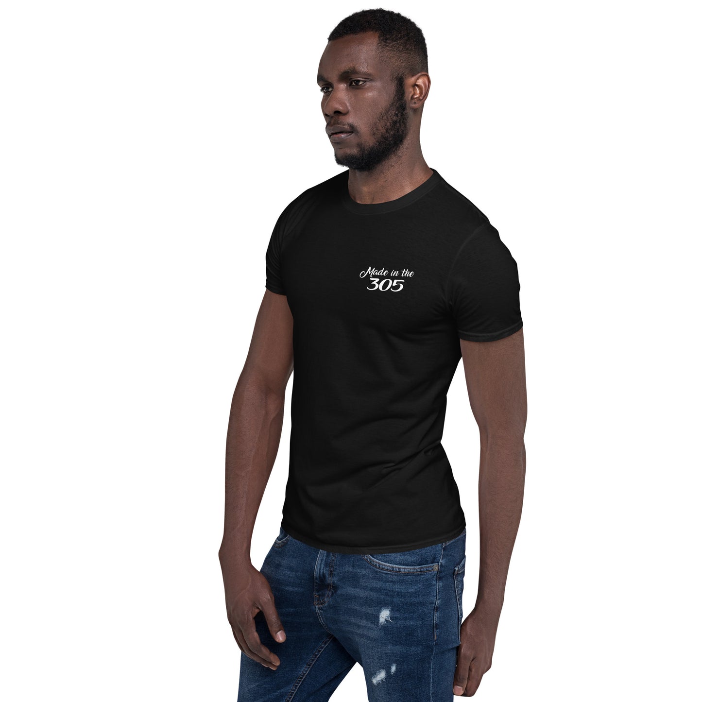 Made in the 305 Classic Men's Short Sleeve Crew Neck Black/Gray Tee