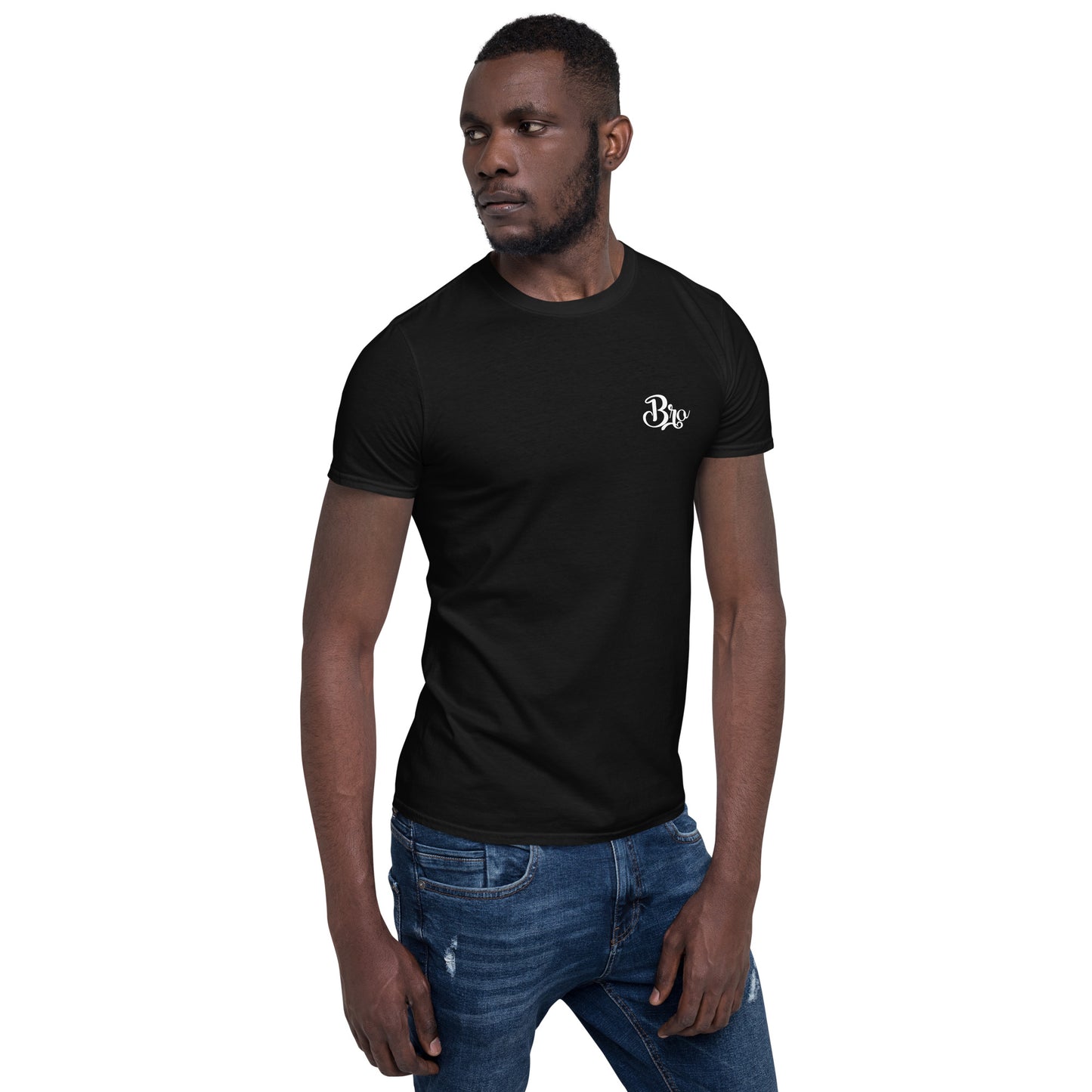 Bro Classic Men's Short Sleeve Crew Neck Black/Gray Tee