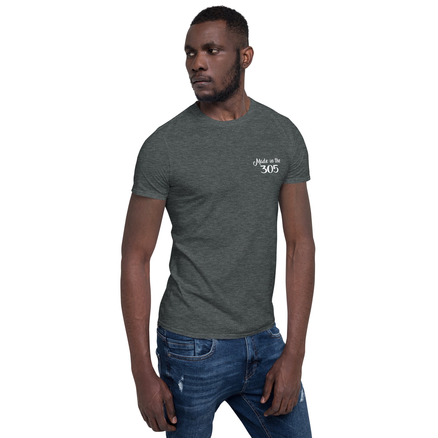 Made in the 305 Classic Men's Short Sleeve Crew Neck Black/Gray Tee