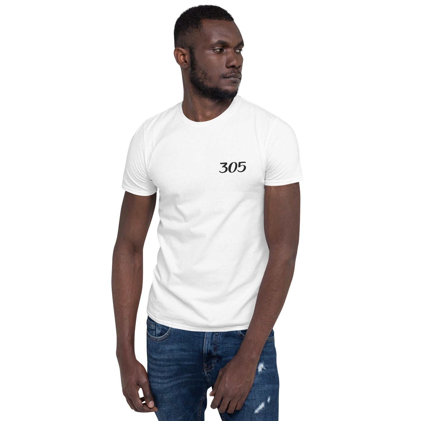 305 Classic Men's Short Sleeve Crew Neck White Tee