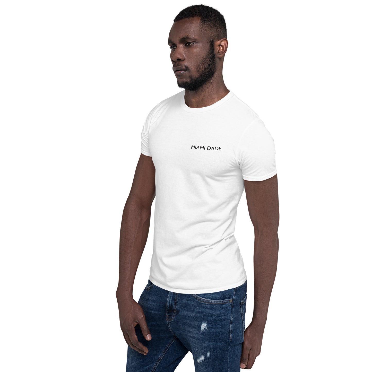 Miami Dade Classic Men's Short Sleeve Crew Neck White Tee