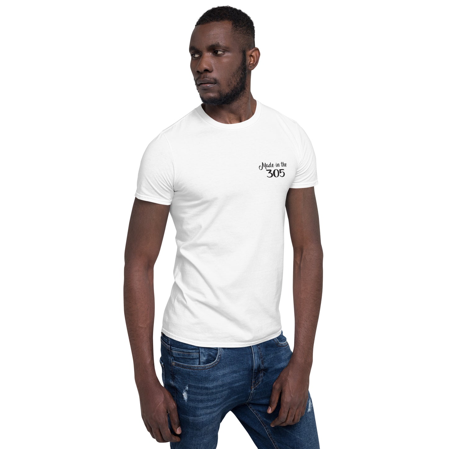 Made in the 305 Classic Men's Short Sleeve Crew Neck White Tee