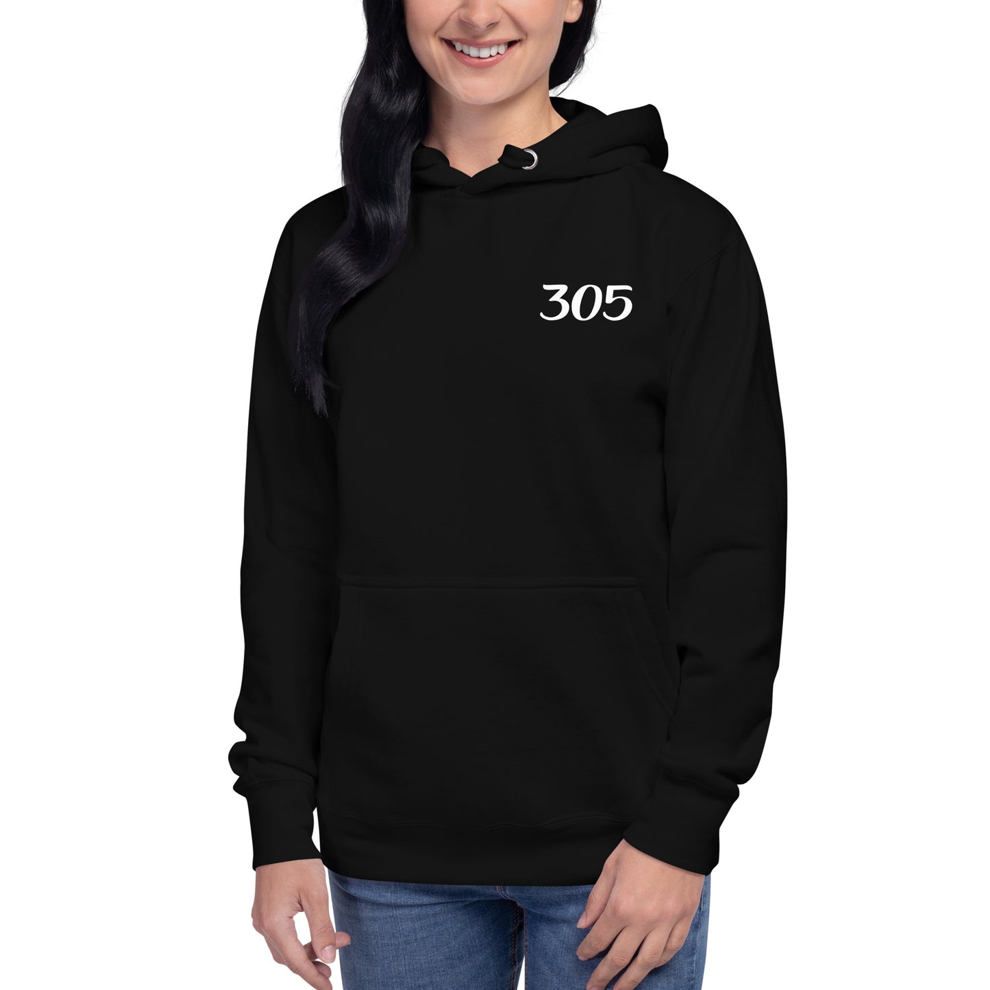 305 Cozy Lightweight Fleece Black/Gray Hoodie