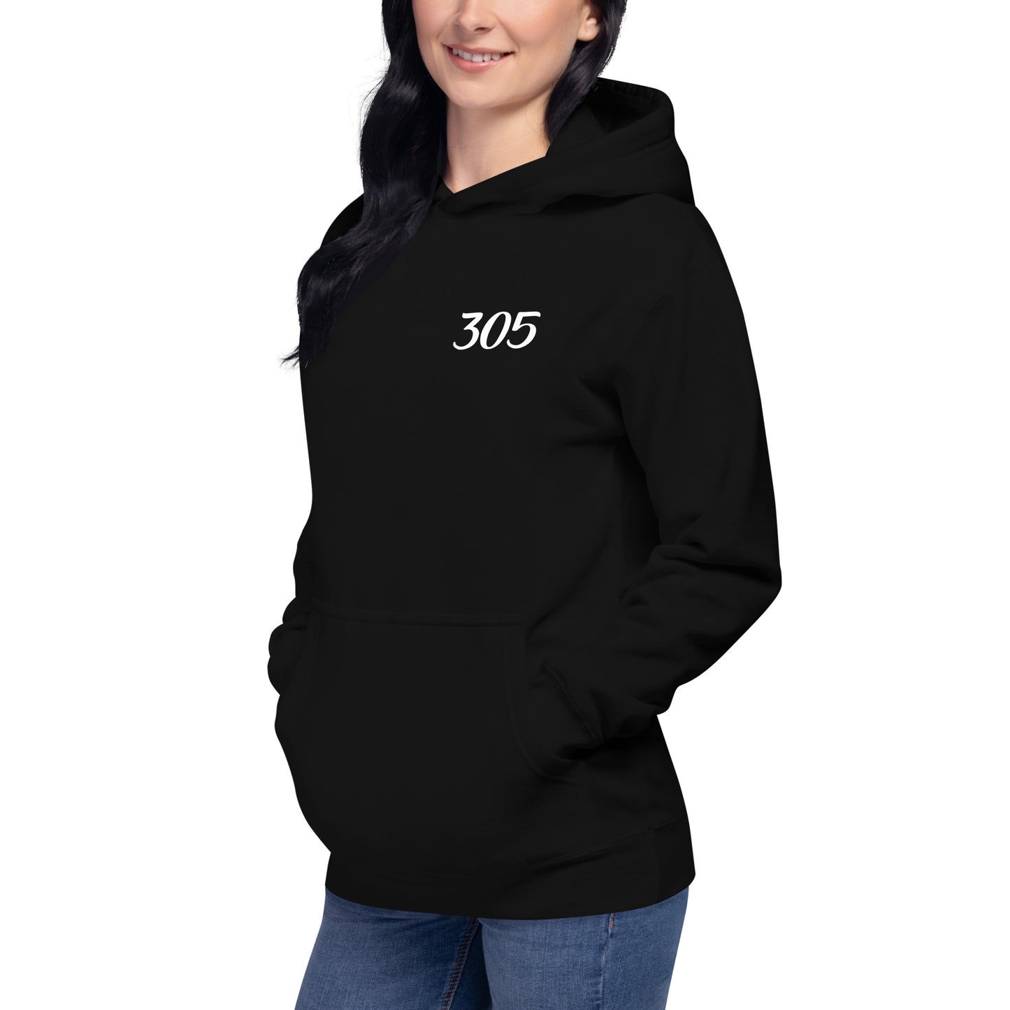 305 Cozy Lightweight Fleece Black/Gray Hoodie