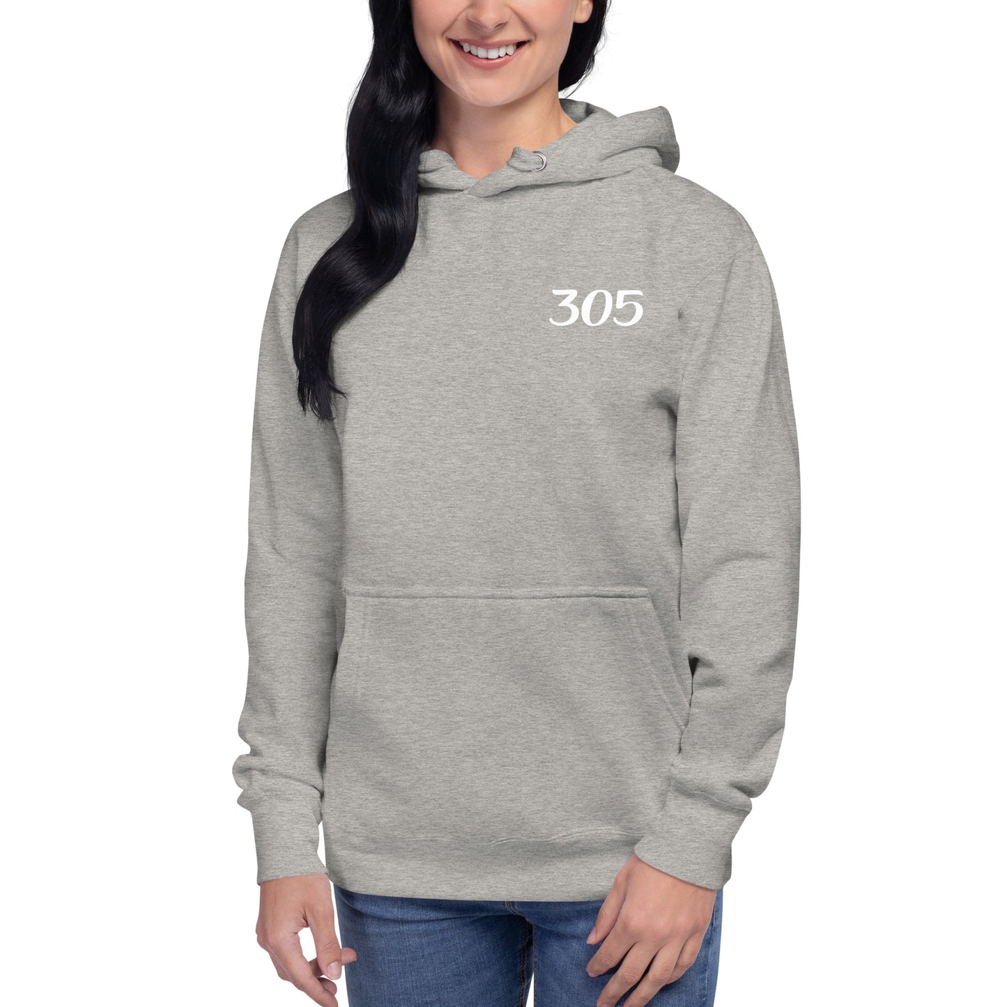 305 Cozy Lightweight Fleece Black/Gray Hoodie