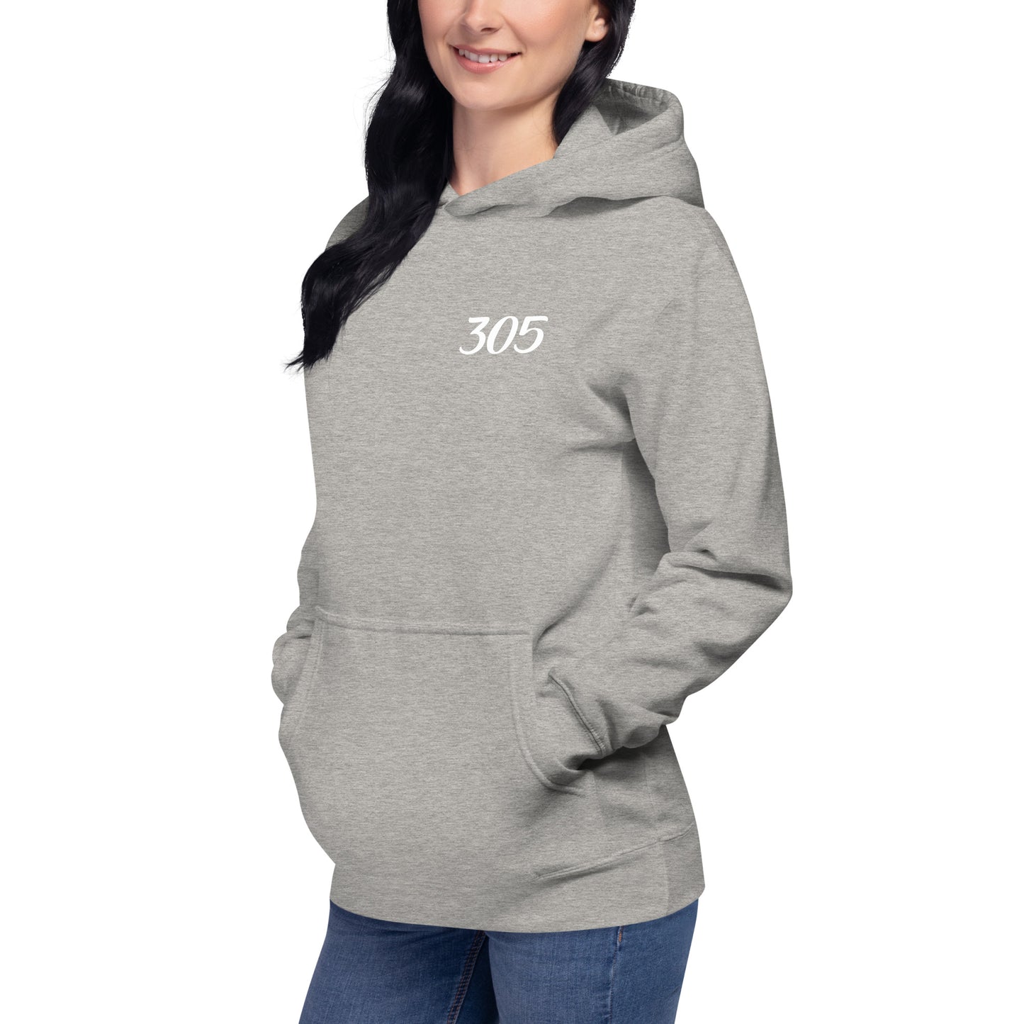 305 Cozy Lightweight Fleece Black/Gray Hoodie